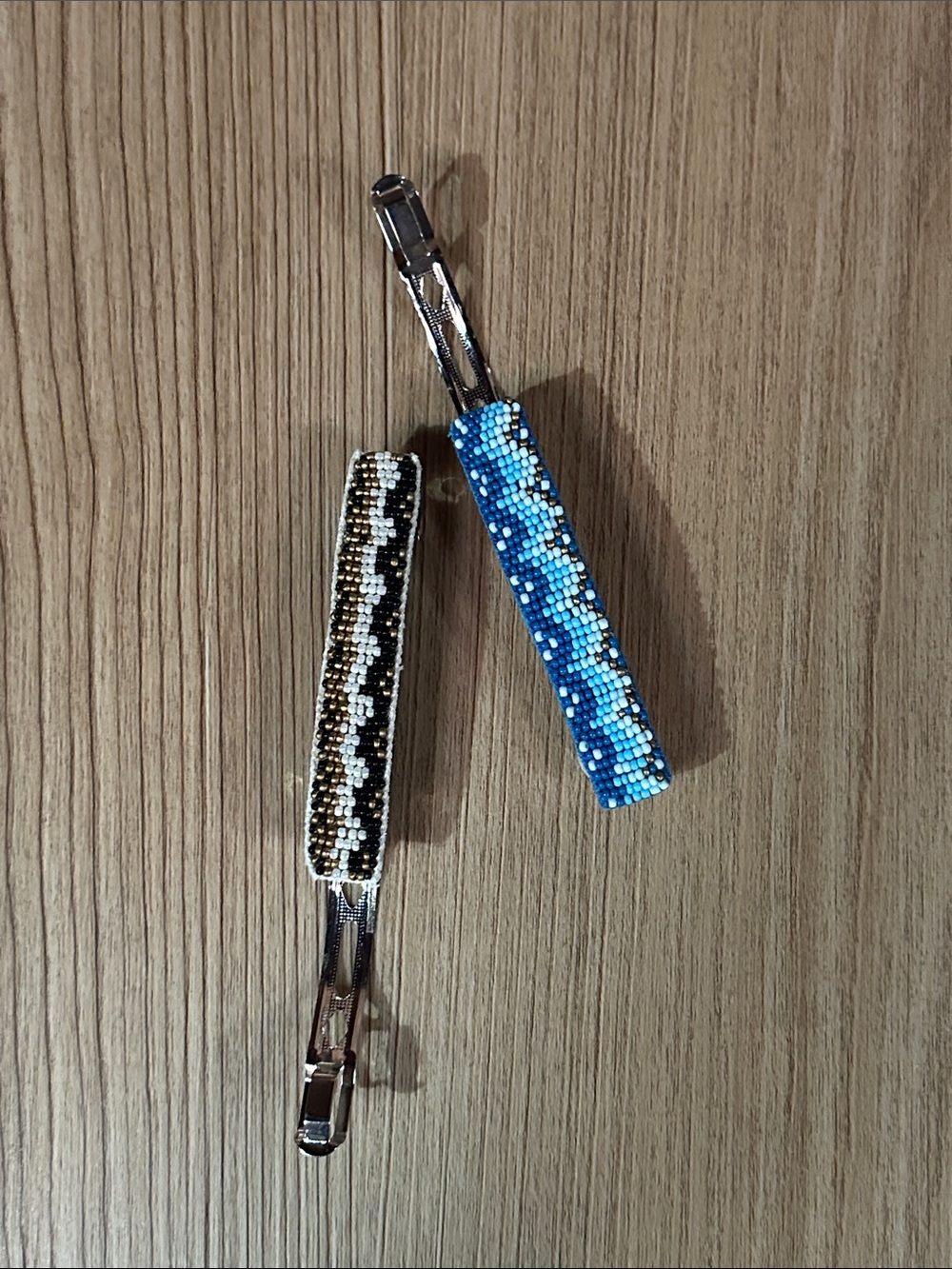 Deepa Gurnani Beaded Rectangle Hair Clips